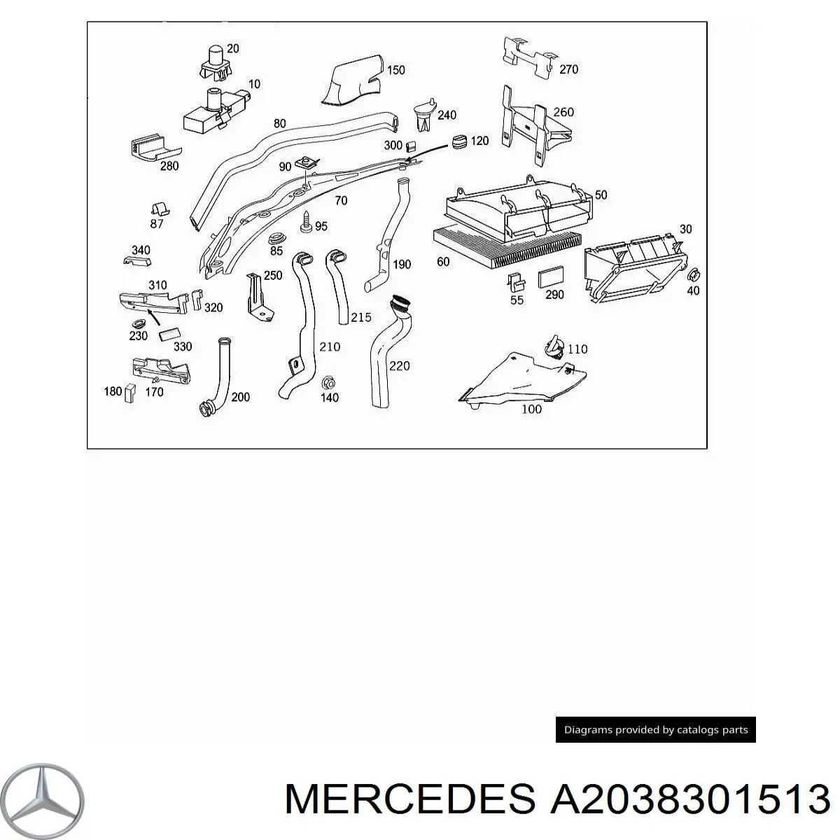  Mercedes A2038301513 preço, a partir de 39,59 USD