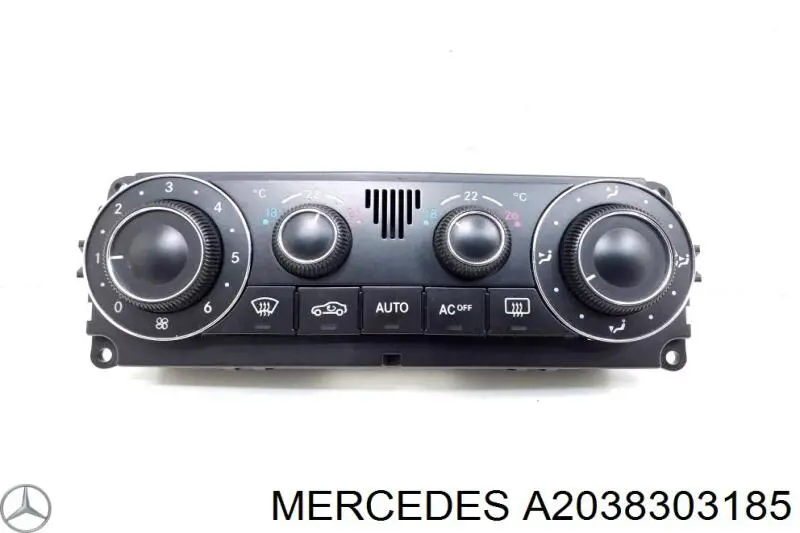 A2038303185 Mercedes Unidade de controlo dos modos de aquecimento/condicionamento