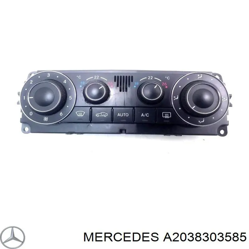 Unidade de controlo dos modos de aquecimento/condicionamento Mercedes A2038304085 preço, a partir de 74,91 USD