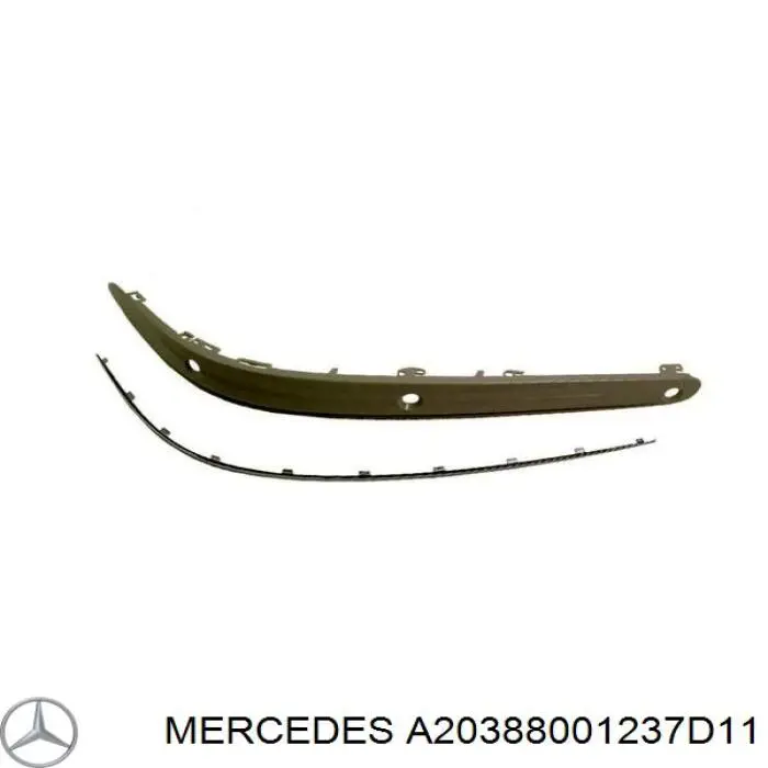 A20388001237D11 Mercedes Grelha do radiador