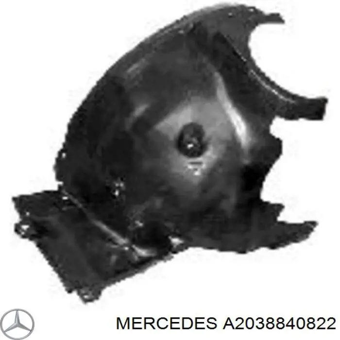 A2038840822 Mercedes Guarda-barras direito dianteiro do pára-lama dianteiro