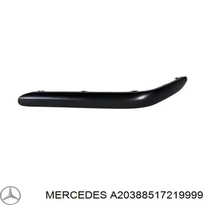 A20388517219999 Mercedes Moldura esquerda do pára-choque dianteiro