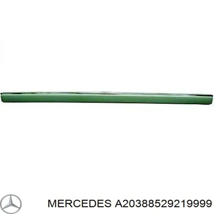 A20388529219999 Mercedes Moldura central do pára-choque traseiro
