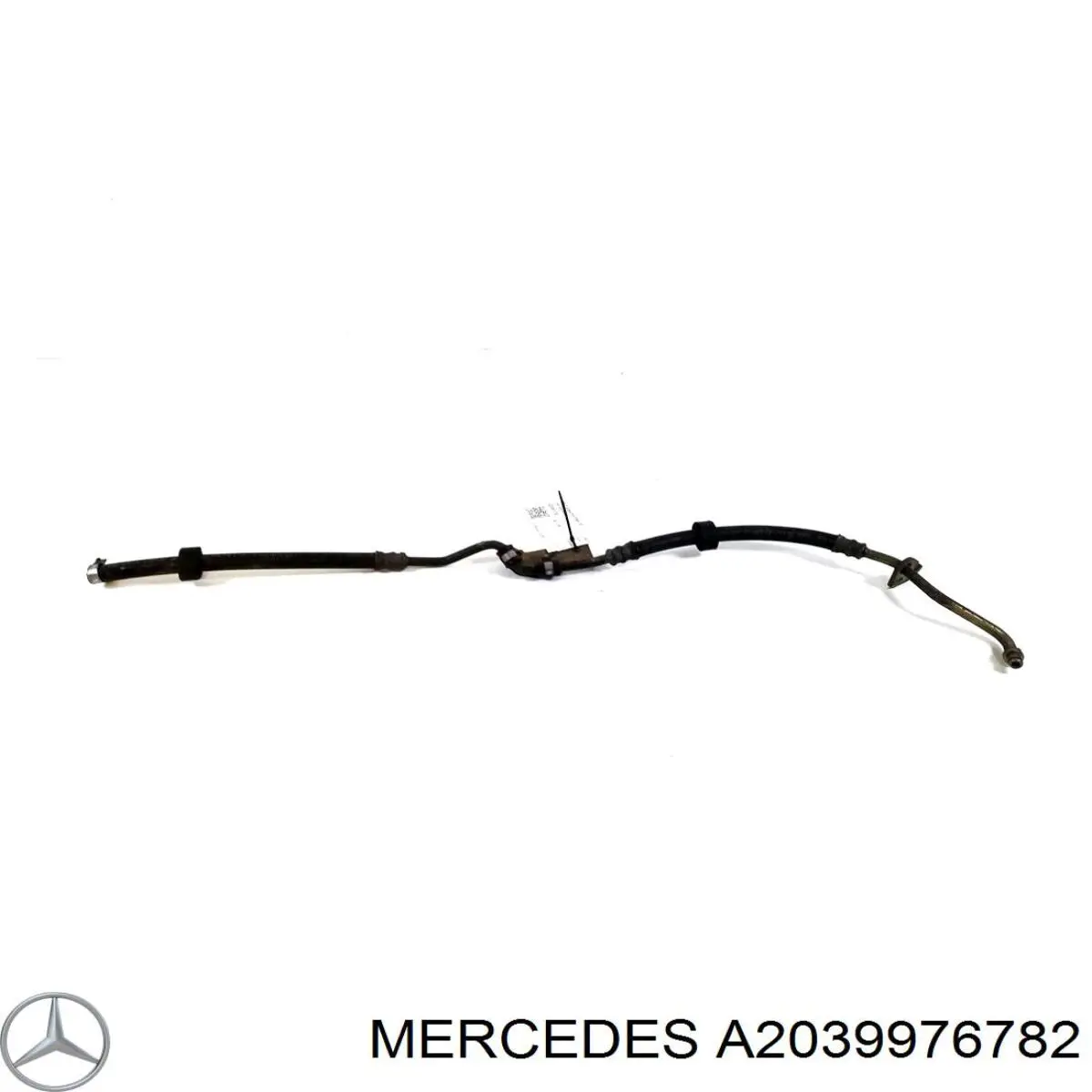 A203997678264 Mercedes Mangueira da Direção hidrâulica assistida de pressão baixa, desde a cremalheira (do mecanismo) até o radiador