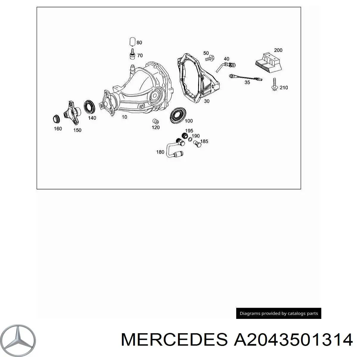 Redutor do eixo traseiro Mercedes 2043501314 preço, a partir de 378,08 USD