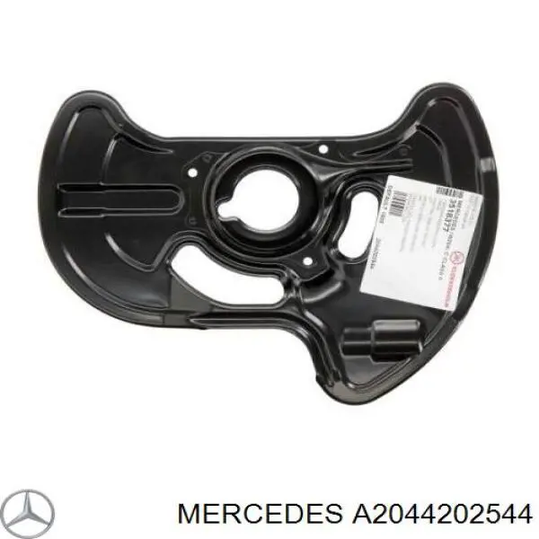 Compre A2044202544 Mercedes Proteção do freio de disco dianteiro esquerdo
