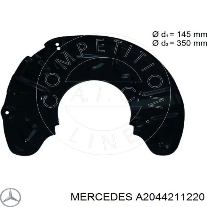 Proteção do freio de disco dianteiro direito Mercedes A2044211220 preço, a partir de 32,84 USD