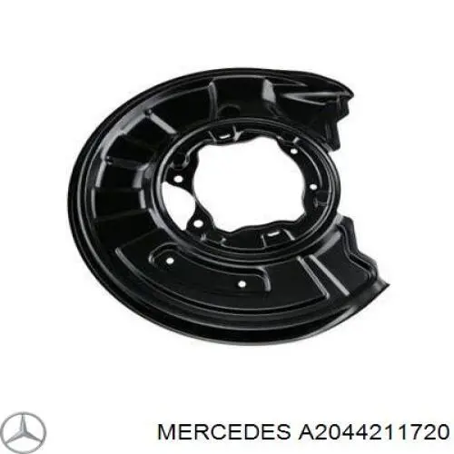 A2044211720 Mercedes Proteção esquerda do freio de disco traseiro