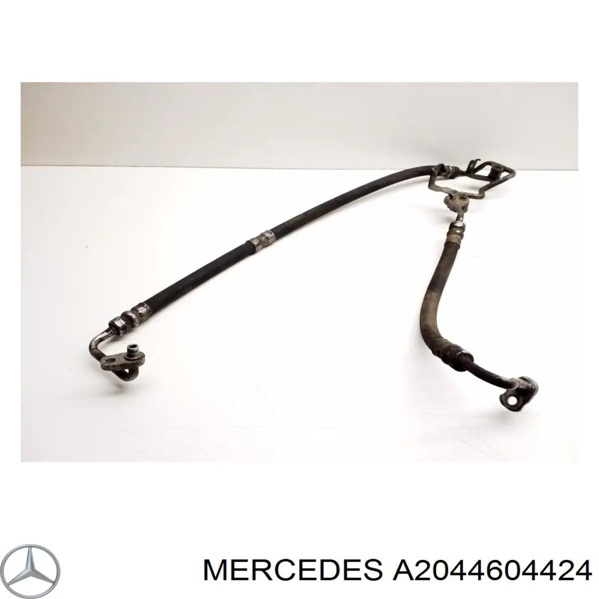 Compre A2044604424 Mercedes Mangueira da Direção hidrâulica assistida de pressão alta desde a bomba até a régua (do mecanismo)
