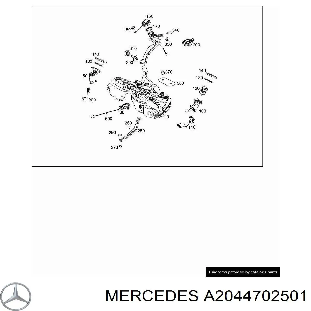 A2044702501 Mercedes Tanque de combustível