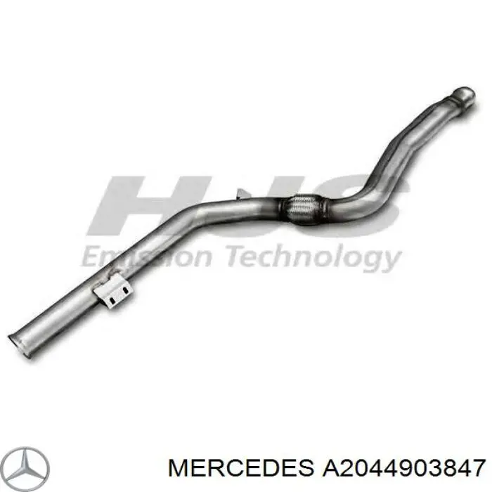 A204490384764 Mercedes Silenciador, parte central