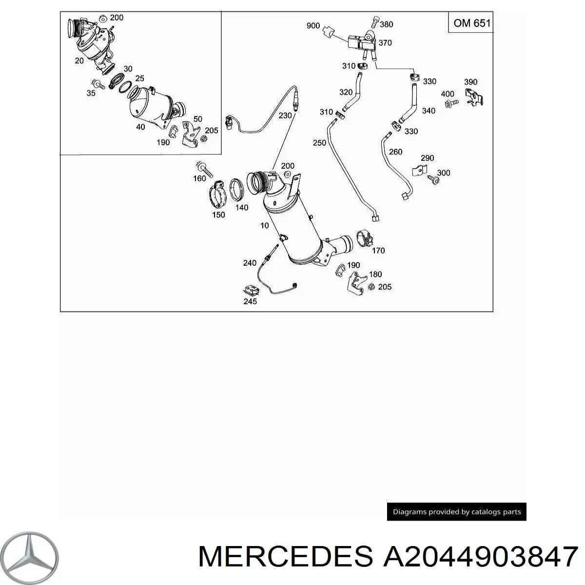 Silenciador, parte central Mercedes A204490384764 preço, a partir de 156,49 USD