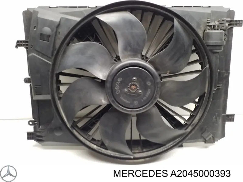 A2045000393 Mercedes Difusor do radiador de esfriamento, montado com motor e roda de aletas