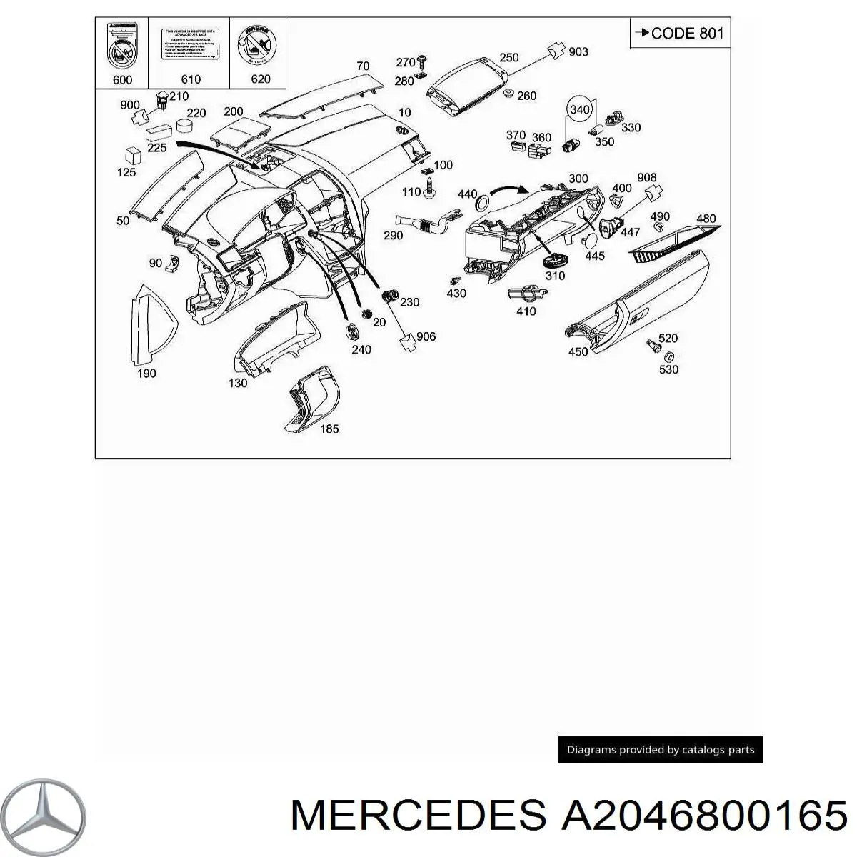 A2046800165 Mercedes 