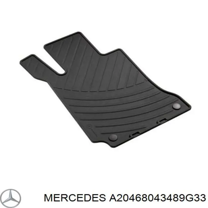 20468043489G33 Mercedes Tapetes dianteiros + traseiros, kit