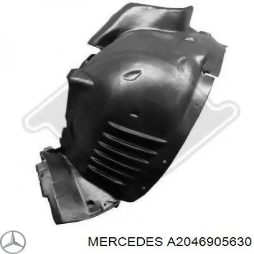 A2046905630 Mercedes Guarda-barras direito dianteiro do pára-lama dianteiro