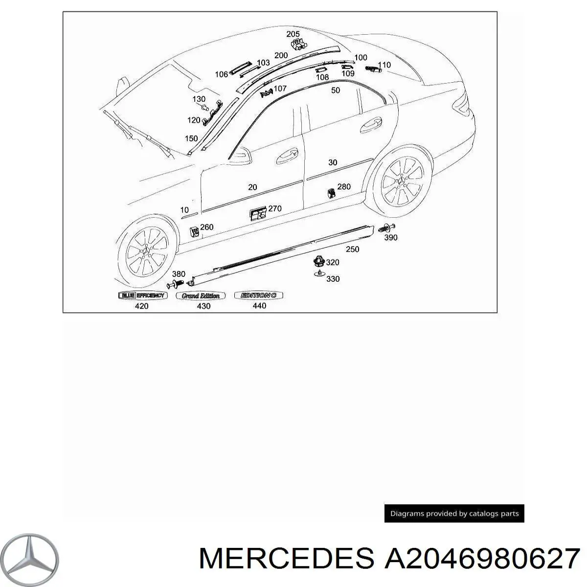 Porta-bagagem do teto direito Mercedes A2046980627 preço, a partir de 19,43 USD