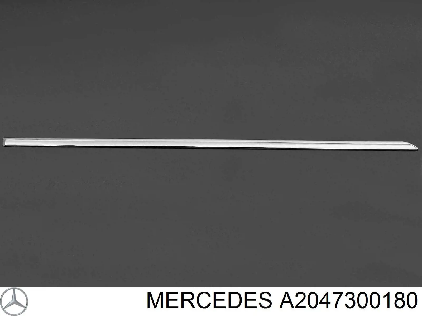 A2047300180 Mercedes Moldura da porta traseira esquerda