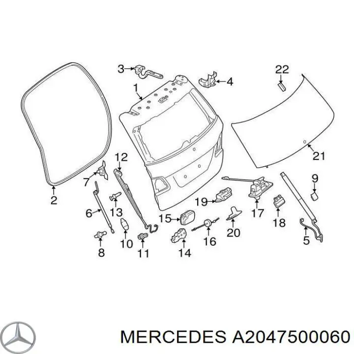 Motor (válvula) de fechamento do porta-malas Mercedes A2047500060 preço, a partir de 72,63 USD