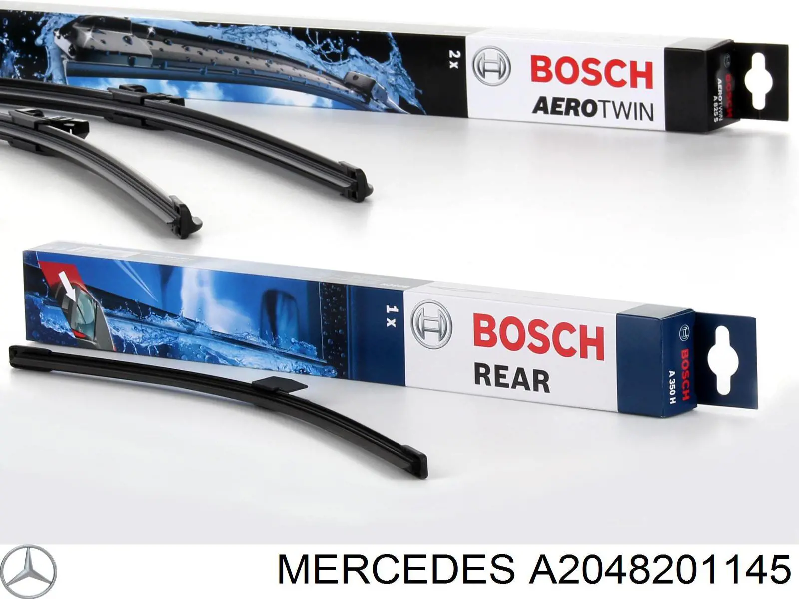 Compre A2048201145 Mercedes Limpa-pára-brisas do pára-brisas, kit de 2 un.
