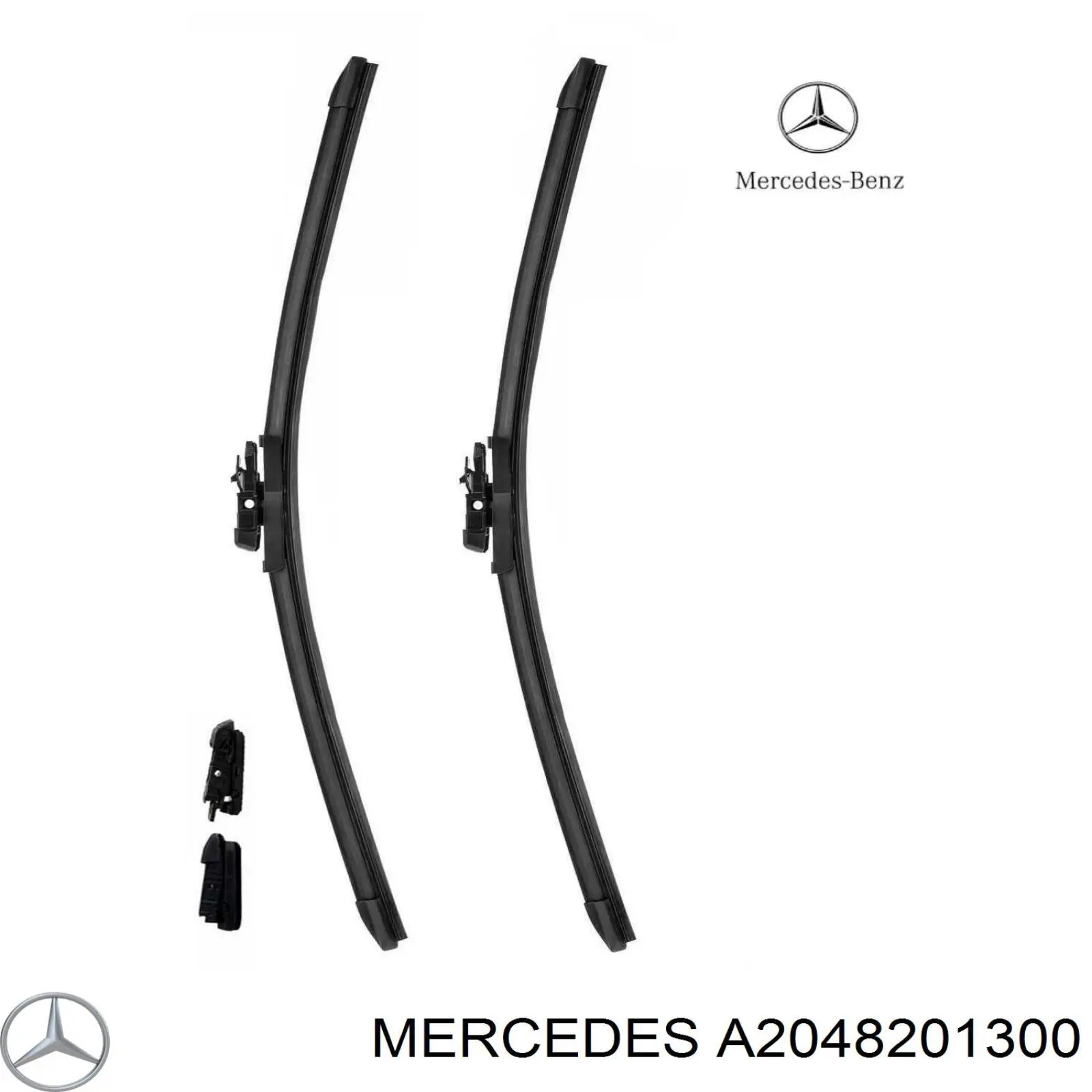 A2048201300 Mercedes Limpa-pára-brisas do pára-brisas, kit de 2 un.