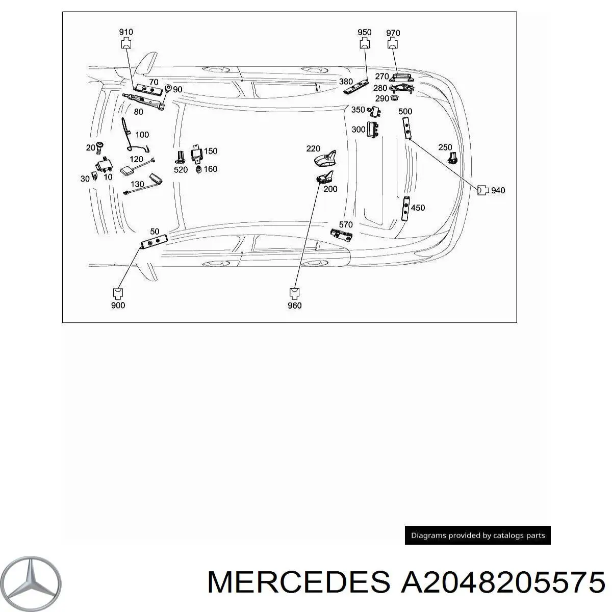 Compre A2048205575 Mercedes Antena