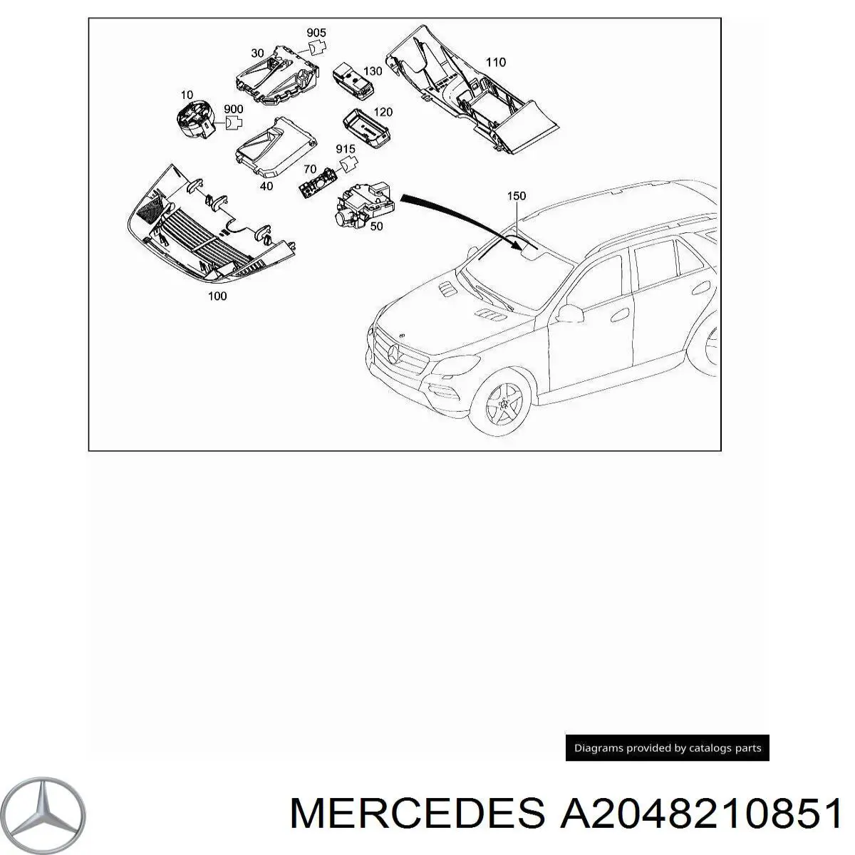 A2048210851 Mercedes Sensor de chuva