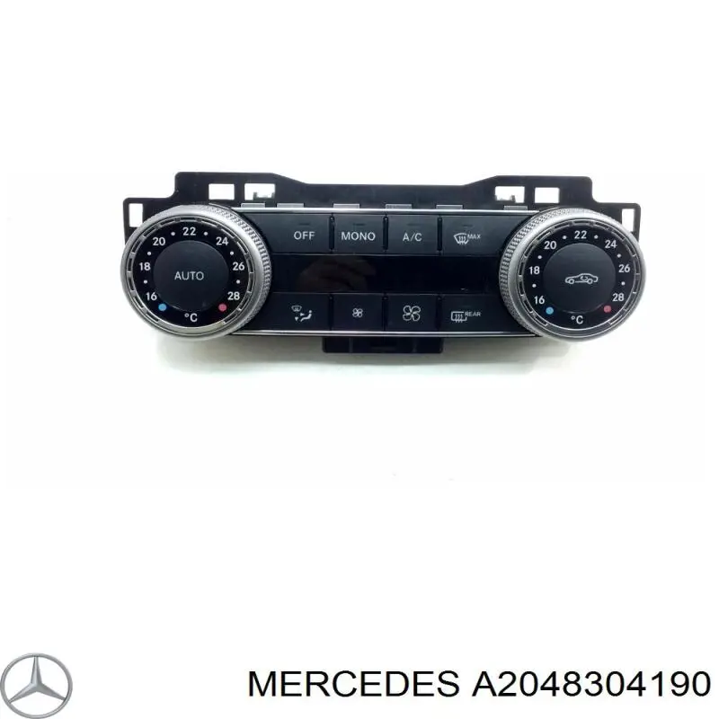 2048304190 Mercedes Unidade de controlo dos modos de aquecimento/condicionamento