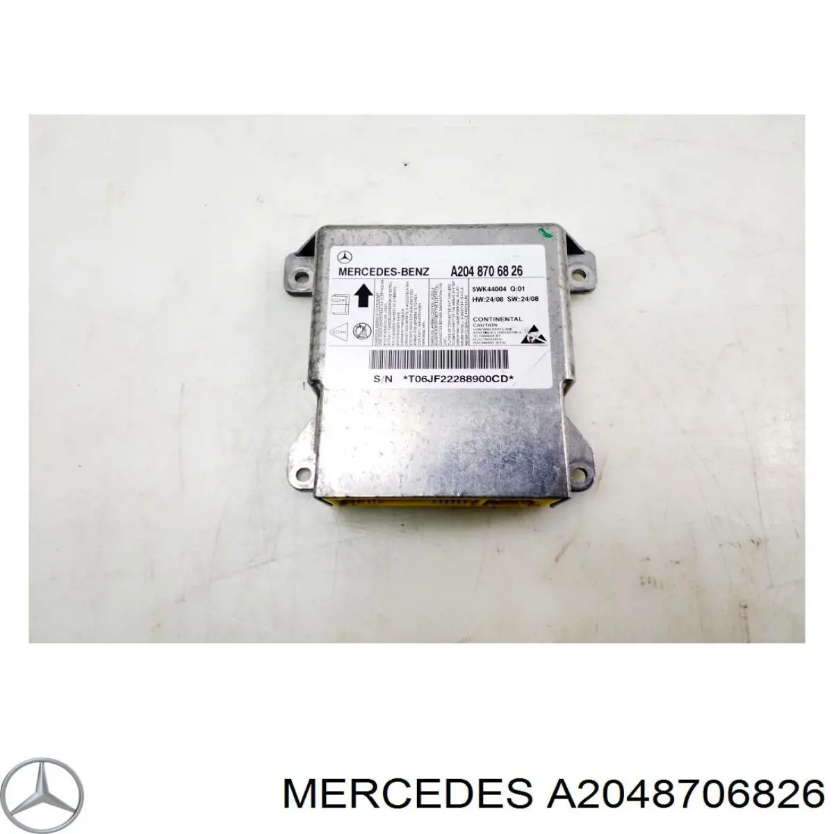 A2048202285 Mercedes Módulo processador de controlo da bolsa de ar (Centralina eletrônica AIRBAG)