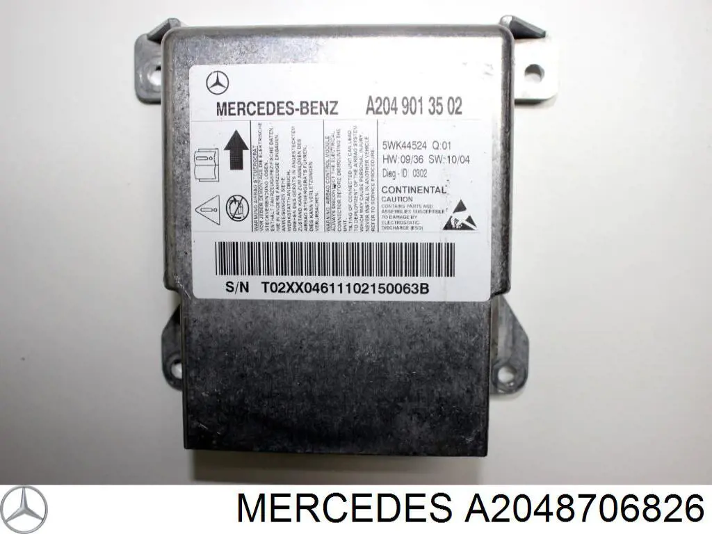 Módulo processador de controlo da bolsa de ar (Centralina eletrônica AIRBAG) Mercedes A2048202285 preço, a partir de 115,77 USD