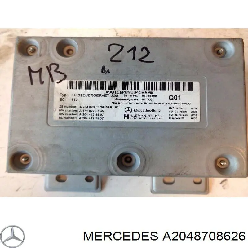 Unidade de controlo multimídia Mercedes A2048708626 preço, a partir de 51,66 EUR