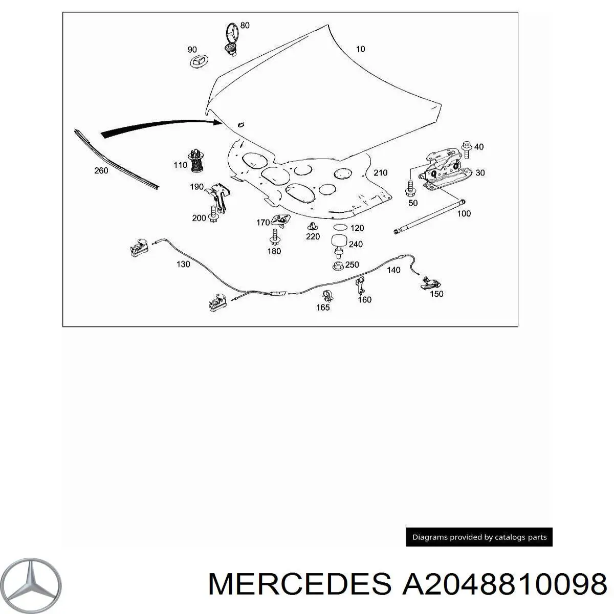  Mercedes A2048810098 preço, a partir de 34,14 USD