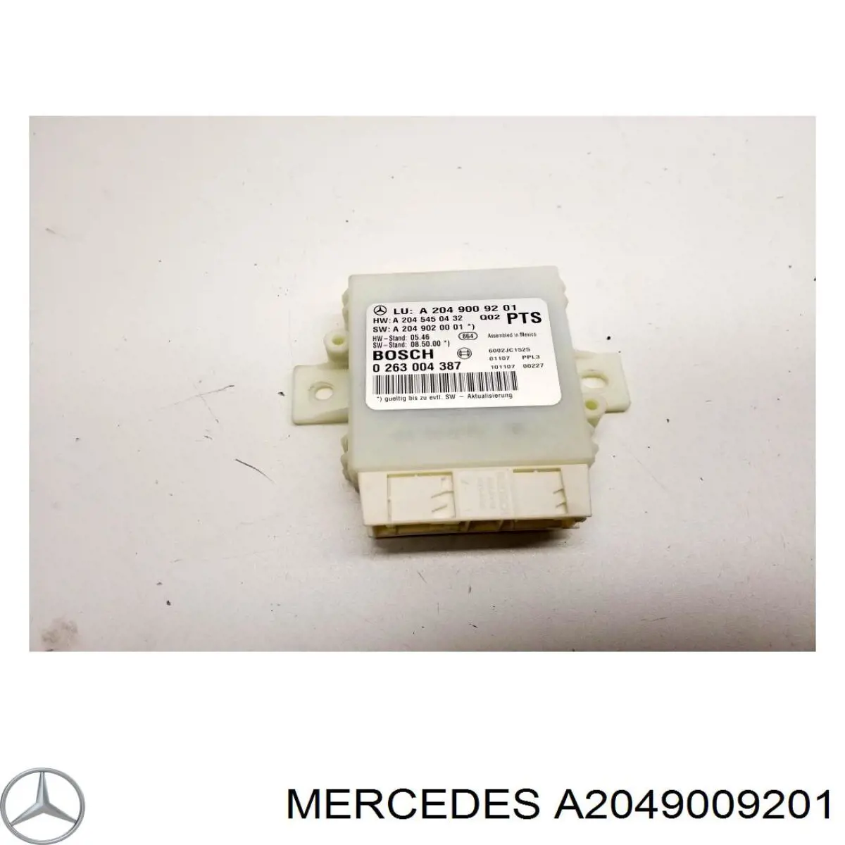A2049009201 Mercedes Módulo de direção (Centralina eletrônica) de sensor de estacionamento
