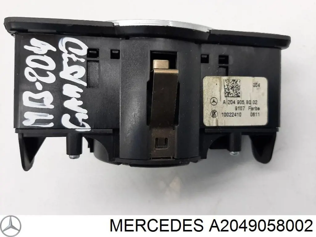 Comutador das luzes no "painel de instrumentos" A2049058002 Mercedes