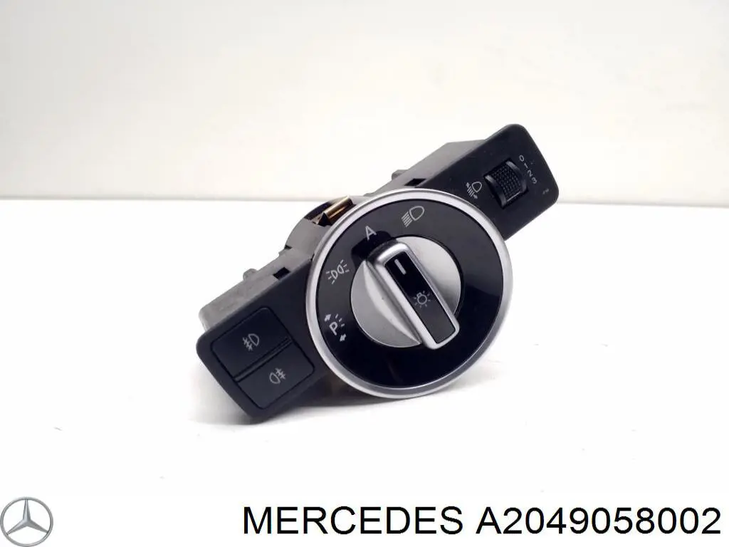 Comutador das luzes no "painel de instrumentos" A2049058002 Mercedes
