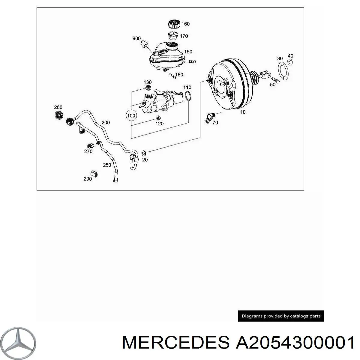 A2054300001 Mercedes Cilindro mestre do freio