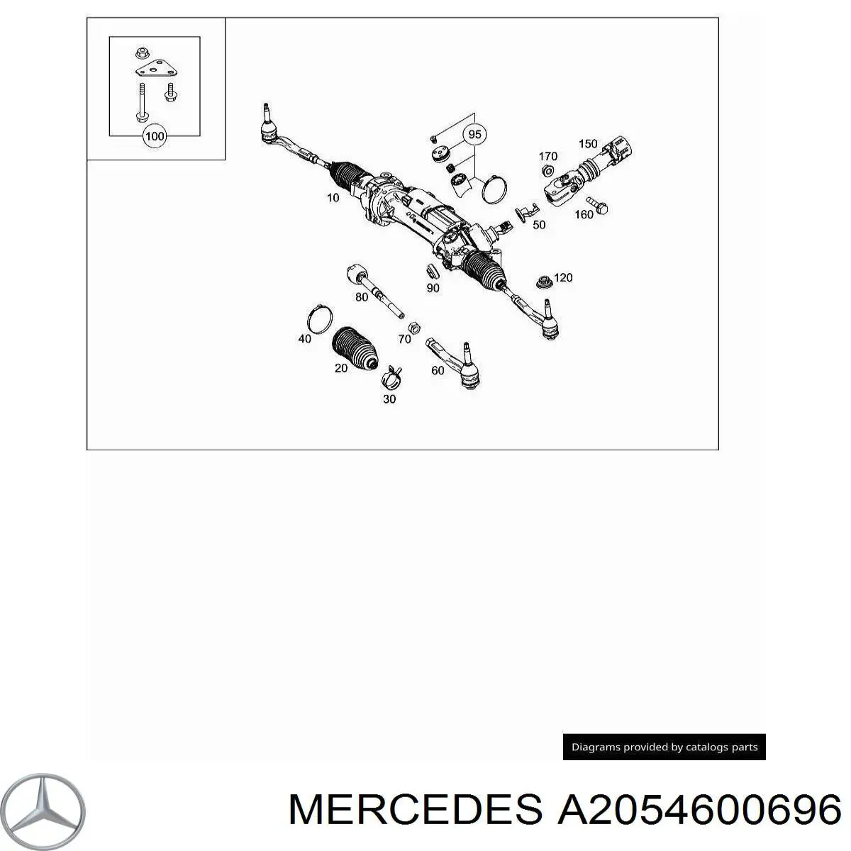 Bota de proteção do mecanismo de direção (de cremalheira) Mercedes A2054600696 preço, a partir de 13,98 USD