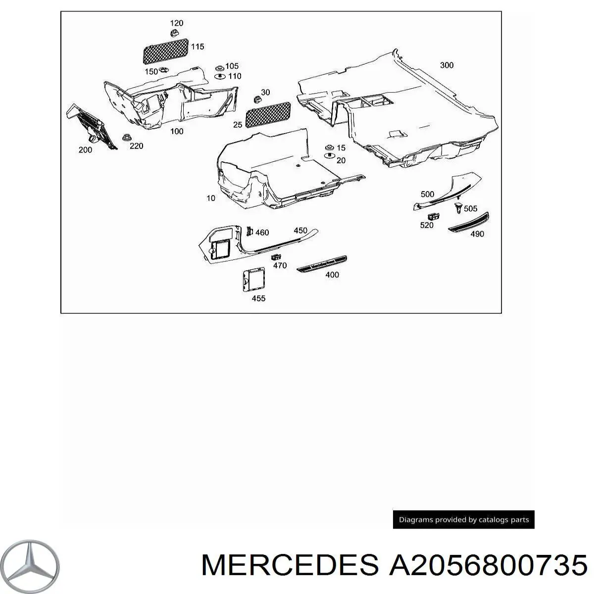  Mercedes A2056800735 preço, a partir de 225,13 USD