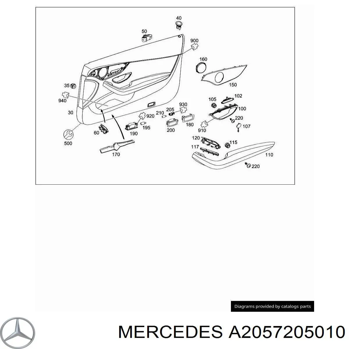  Mercedes A2057205010 preço, a partir de 97,89 USD