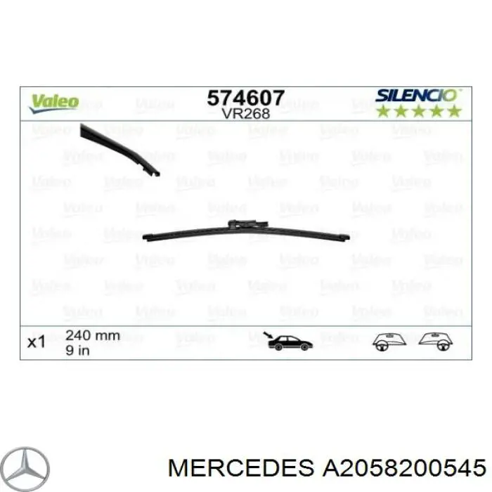 Compre A2058200545 Mercedes Limpa-pára-brisas de vidro traseiro
