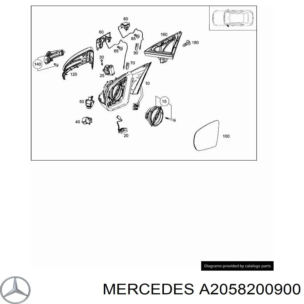  Mercedes A2058200900 preço, a partir de 97,03 USD