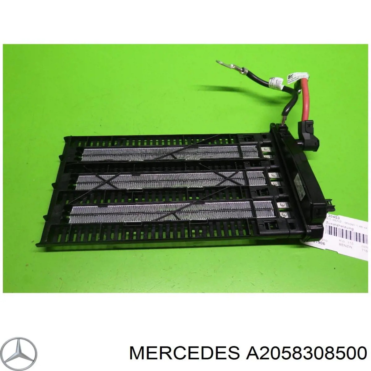 A2058308500 Mercedes Aquecedor elétrico de ar do sistema de calefacção de salão