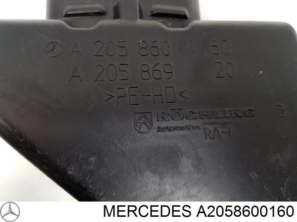 Gargalo do tanque de fluido para lavador A2058600160 Mercedes