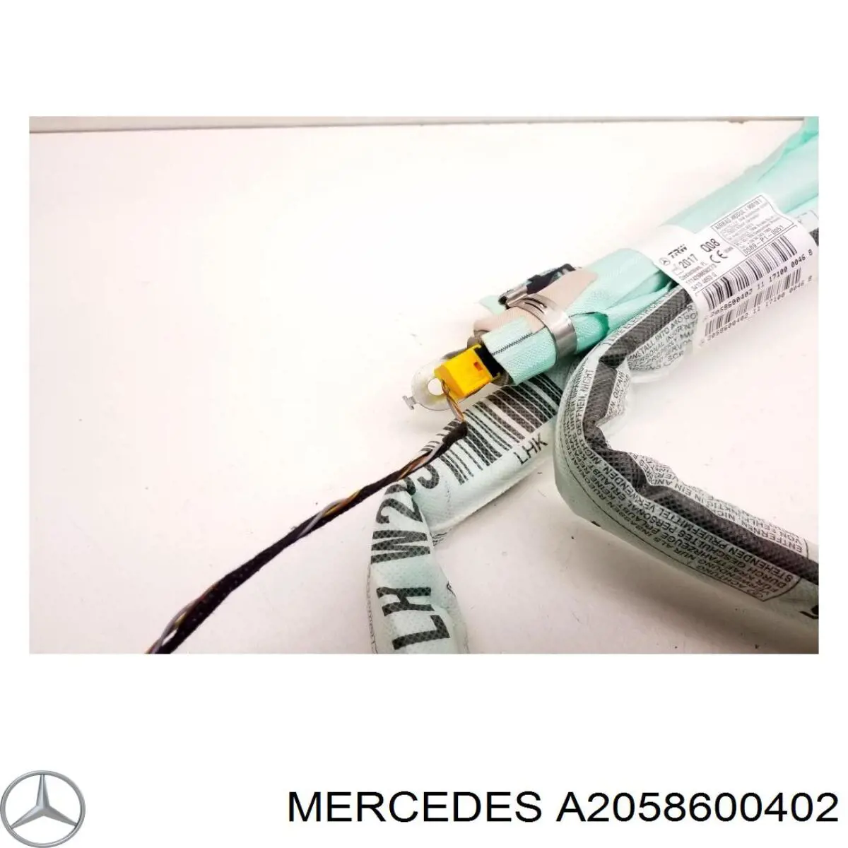 A2058600402 Mercedes Cinto de segurança (AIRBAG) de estore lateral esquerdo