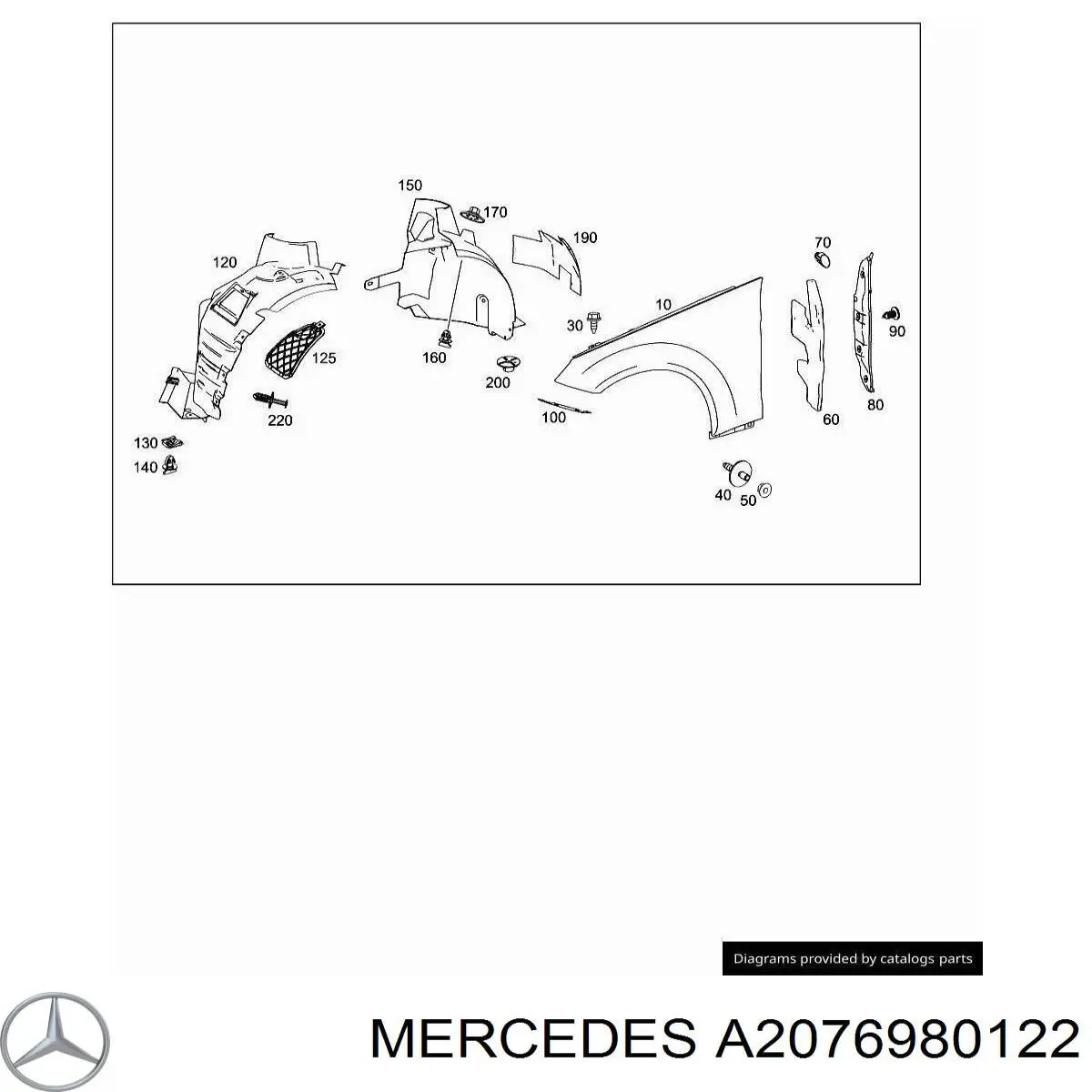  Mercedes A2076980122 preço, a partir de 47,01 USD
