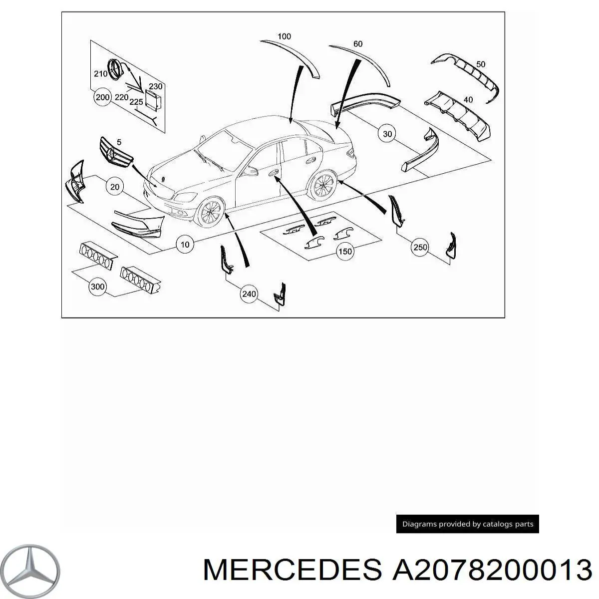  Mercedes A2078200013 preço, a partir de 89,76 USD