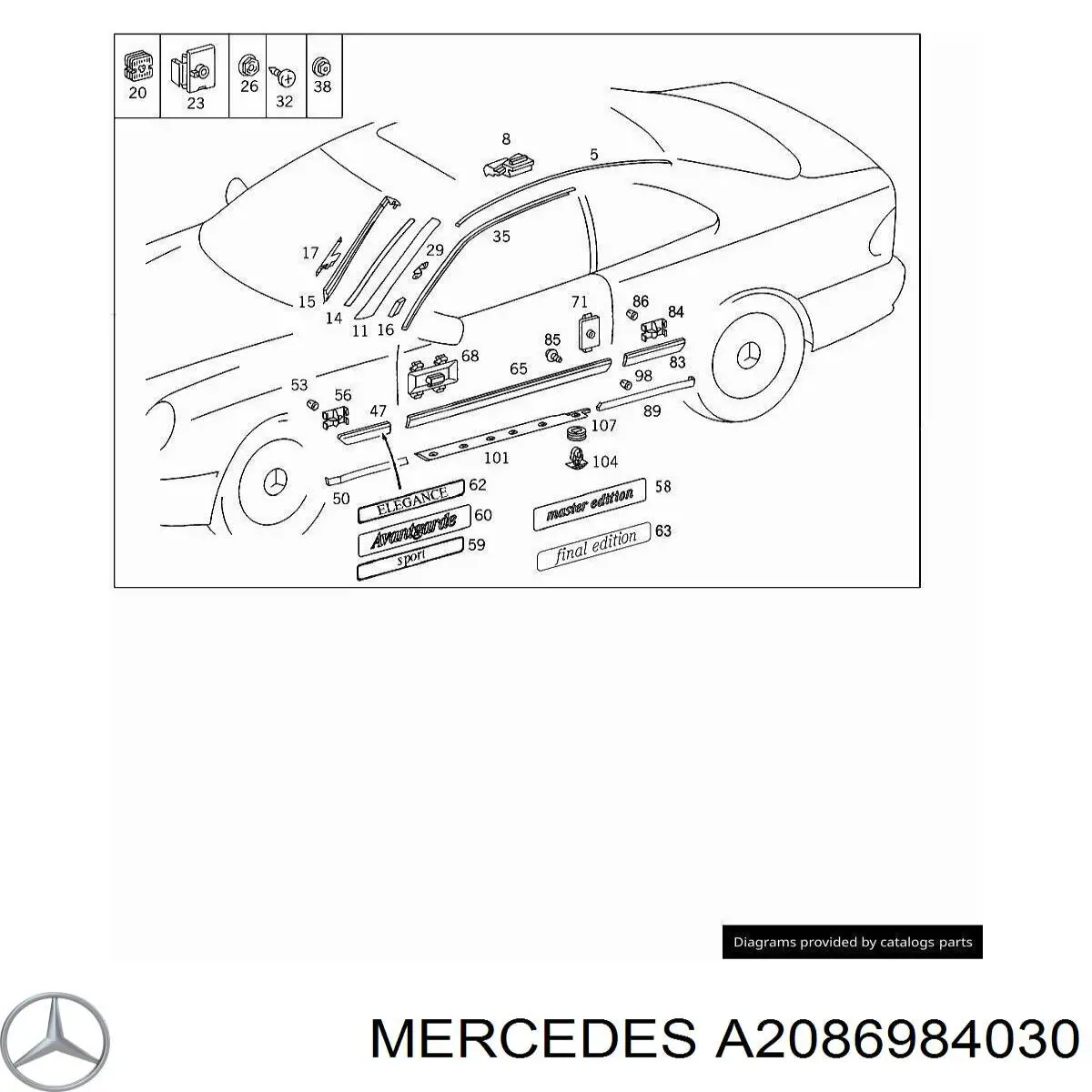 A2086984030 Mercedes 