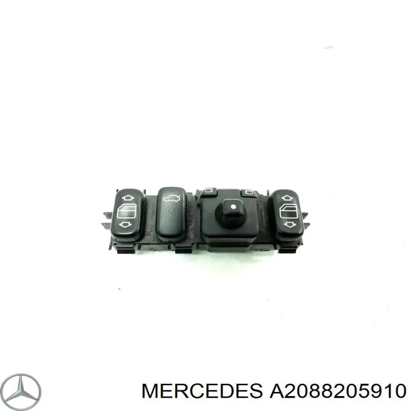 A2088205910 Mercedes Unidade de botões de controlo de elevador de vidro de consola central