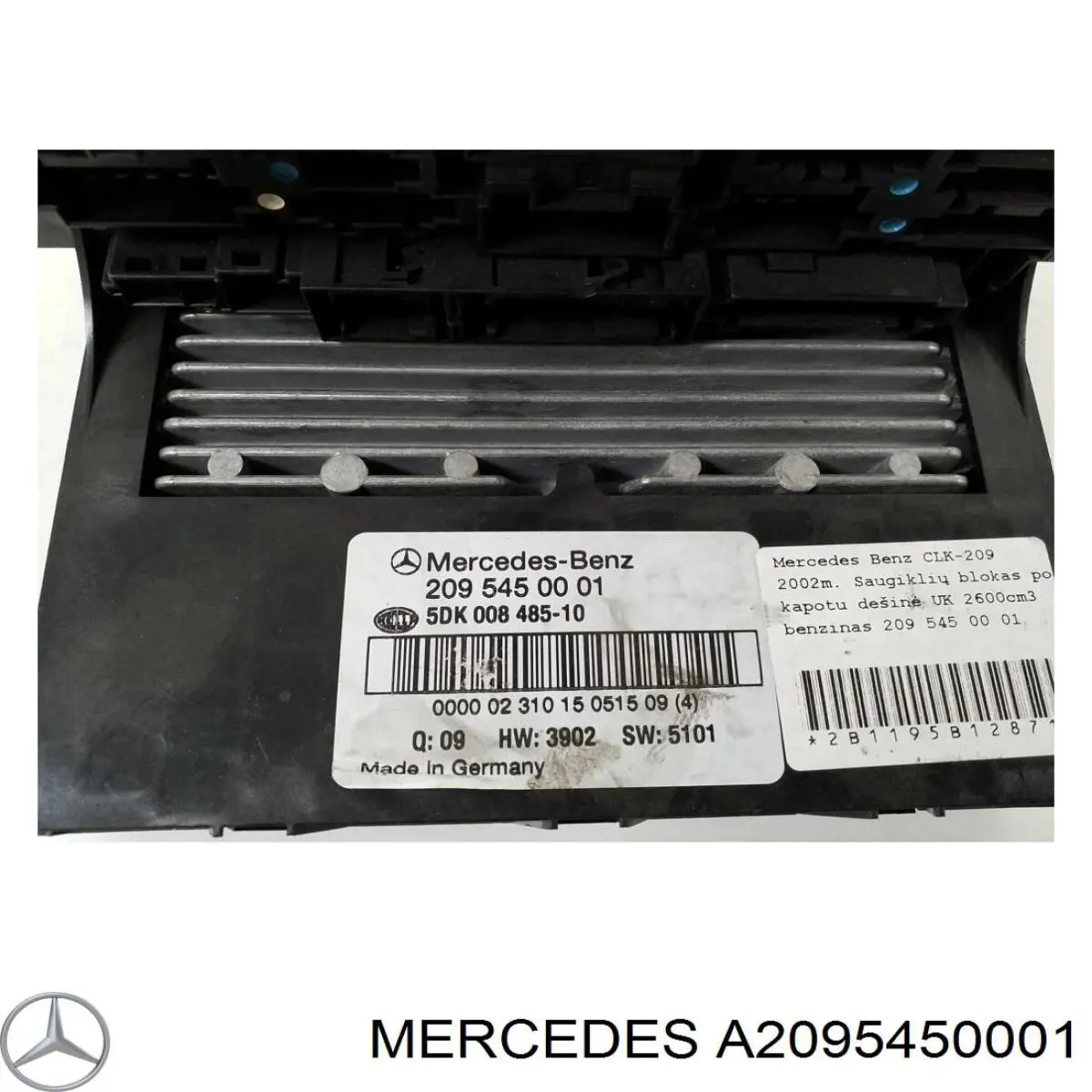 A2095450001 Mercedes Unidade de dispositivos de segurança