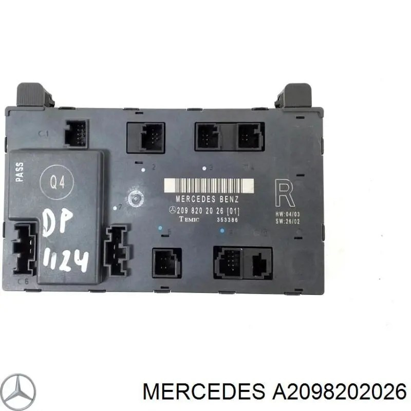 2098202226 Mercedes Módulo de conforto da porta dianteira